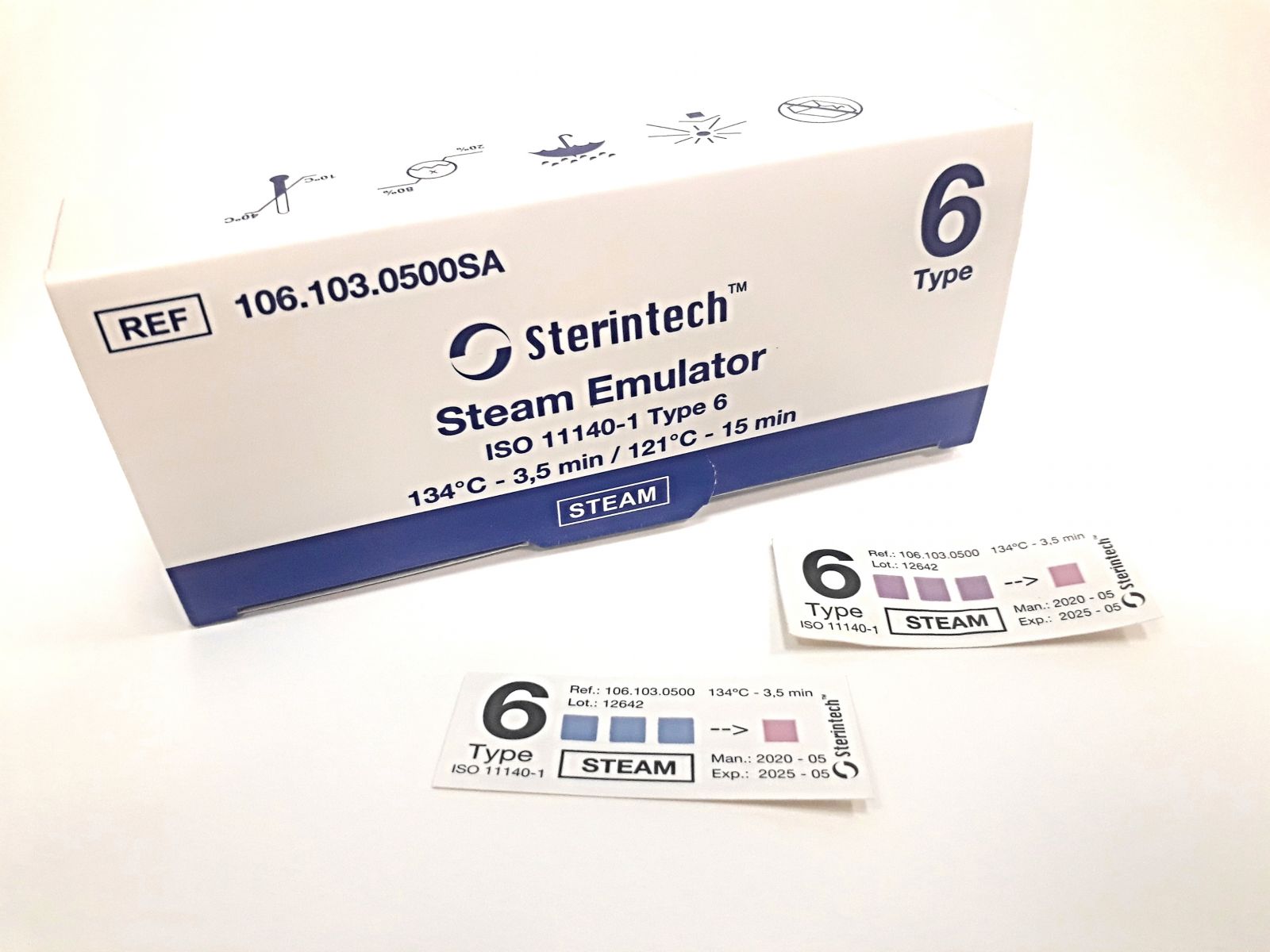 Chemický indikátor parní sterilizace - typ 6